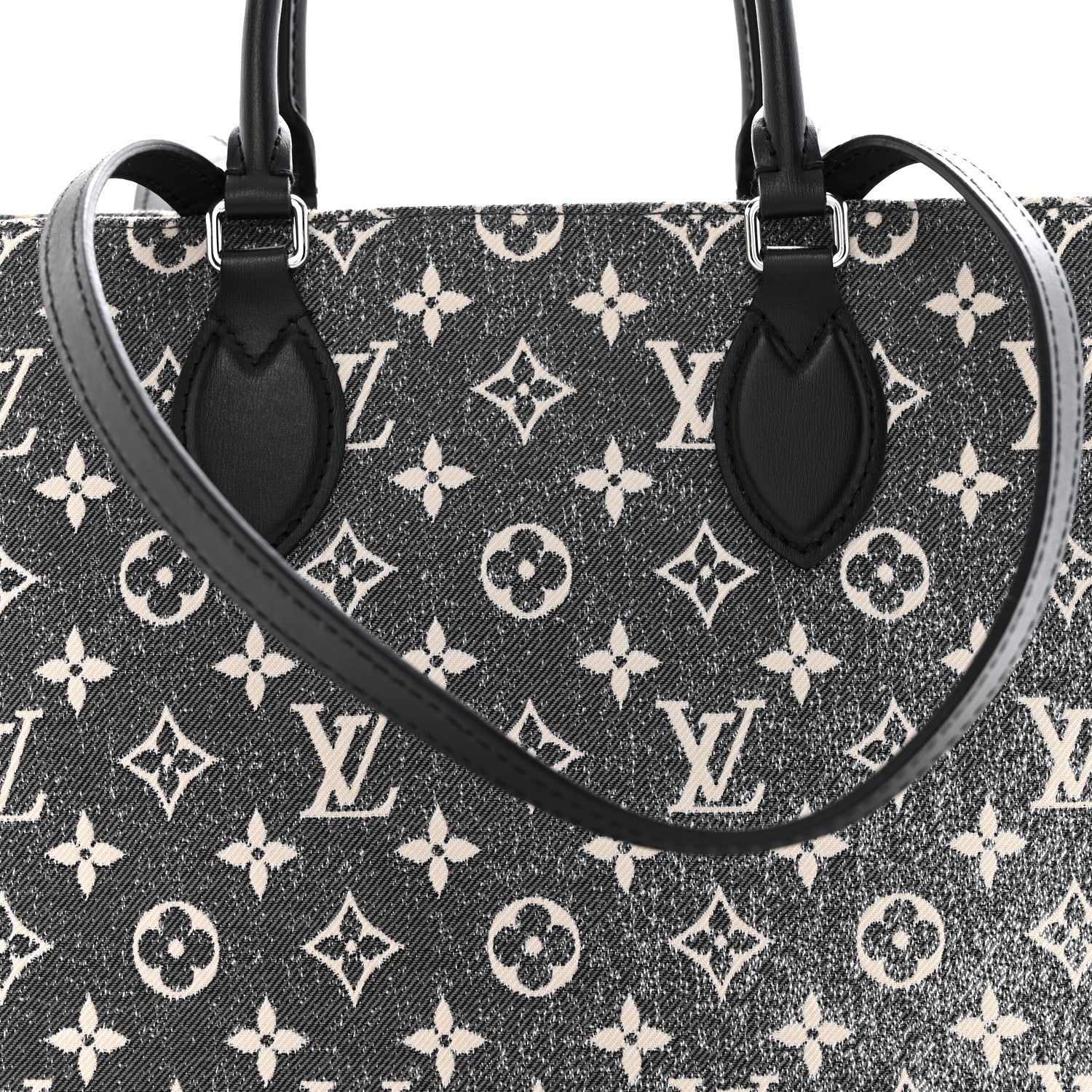 Louis Vuitton Monogram Jacquard Denim Onthego MM Black 7 of 10