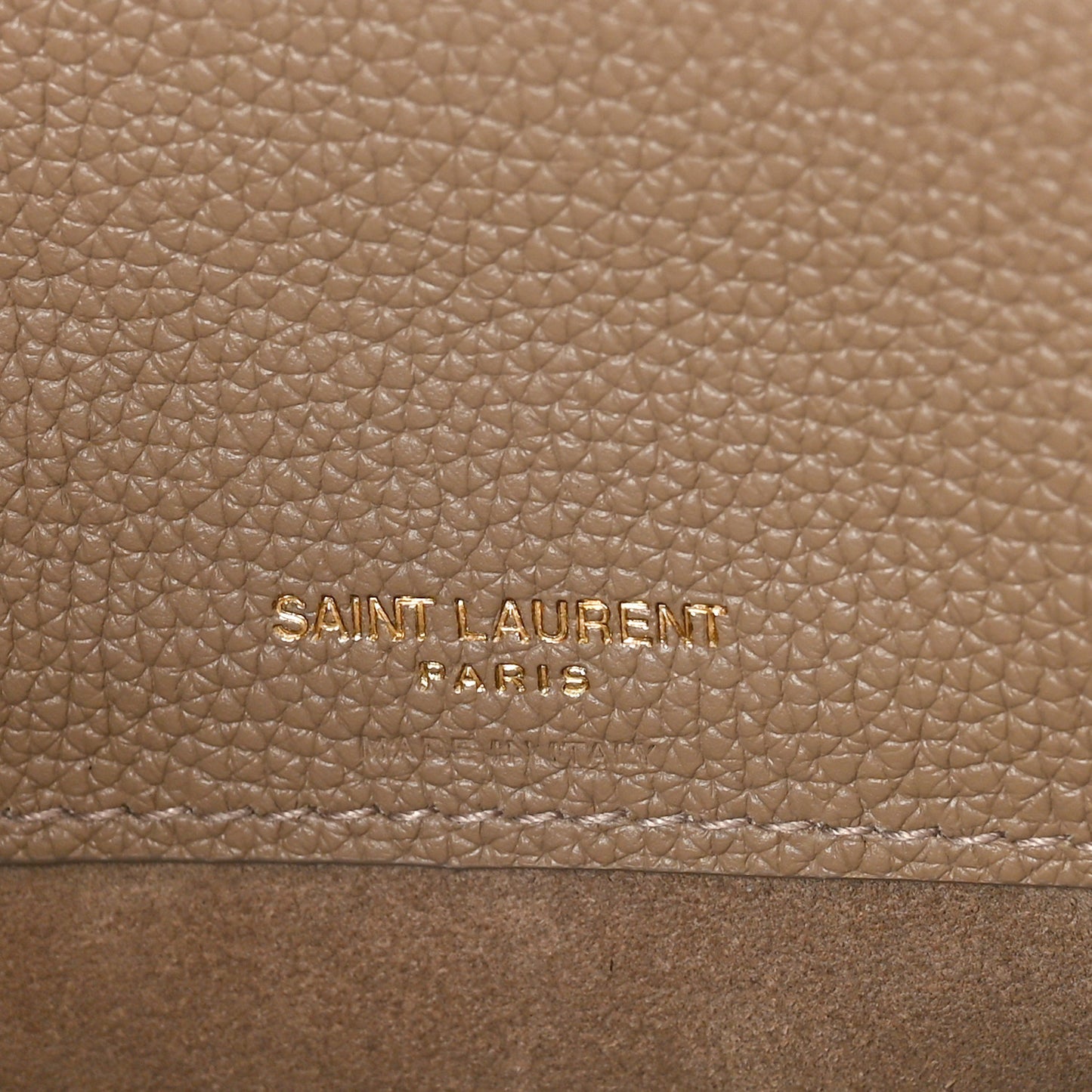 Grained Calfskin Nano Supple Sac De Jour Dark Beige