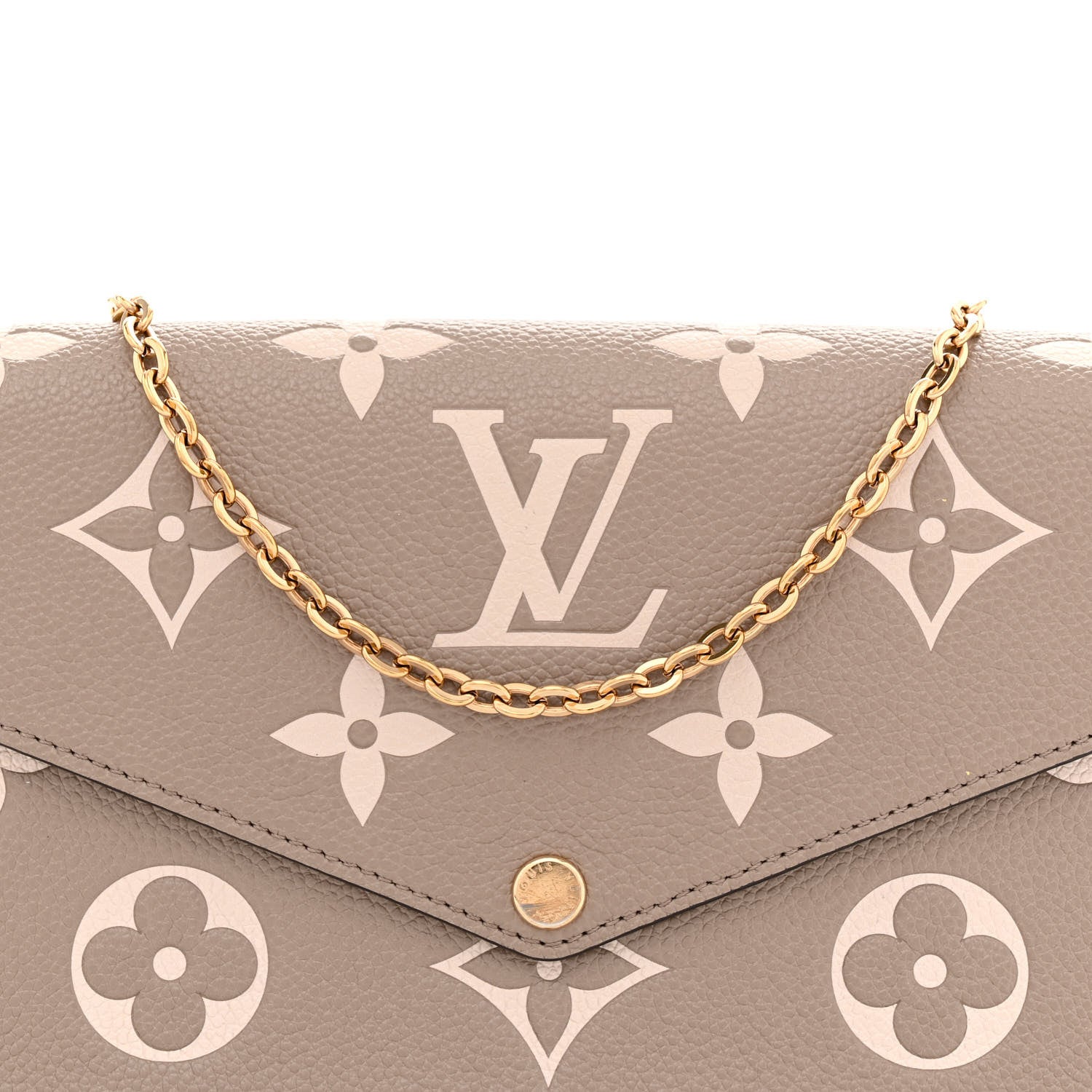 Louis Vuitton Empreinte Monogram Giant Felicie Pochette Tourterelle Creme 8 of 12