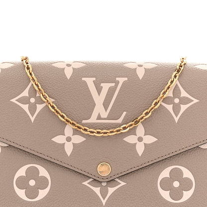 Louis Vuitton Empreinte Monogram Giant Felicie Pochette Tourterelle Creme 8 of 12