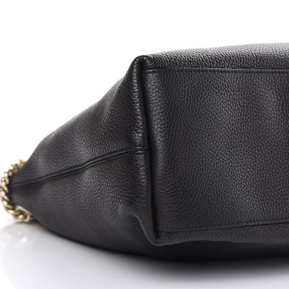Gucci Pebbled Calfskin Medium Soho Chain Shoulder Bag Black 8 of 9