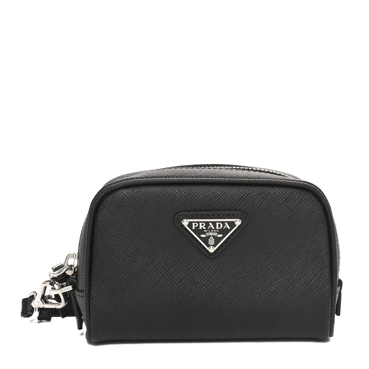 Saffiano Travel Zip Pouch Black