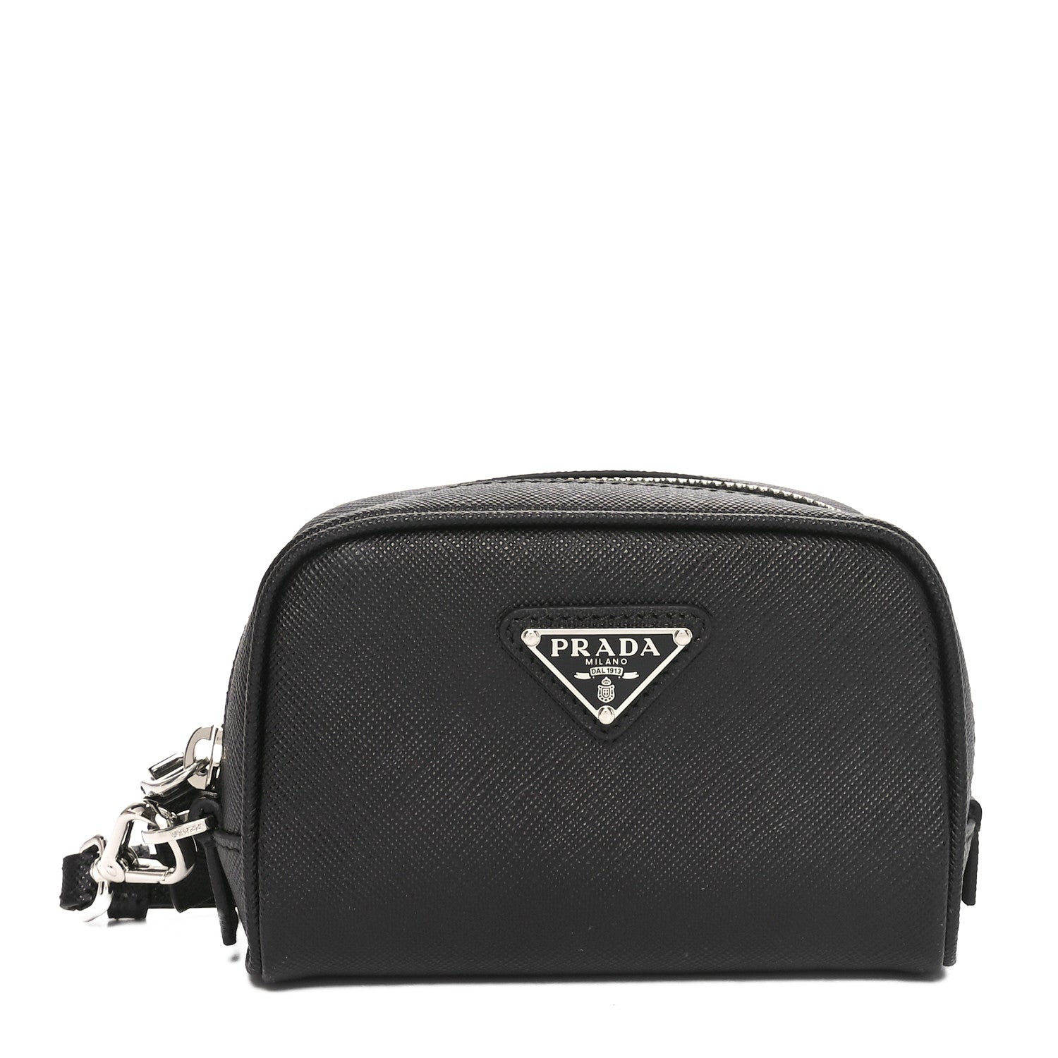 Prada Saffiano Travel Zip Pouch Black 1 of 9