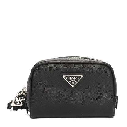 Prada Saffiano Travel Zip Pouch Black 1 of 9
