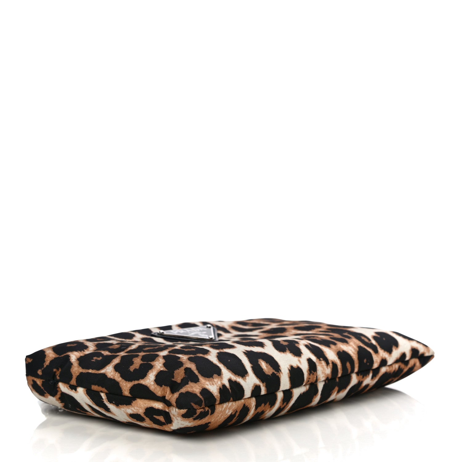 Prada Tessuto Soft Nylon Leopard Print Crossbody Avorio 4 of 10