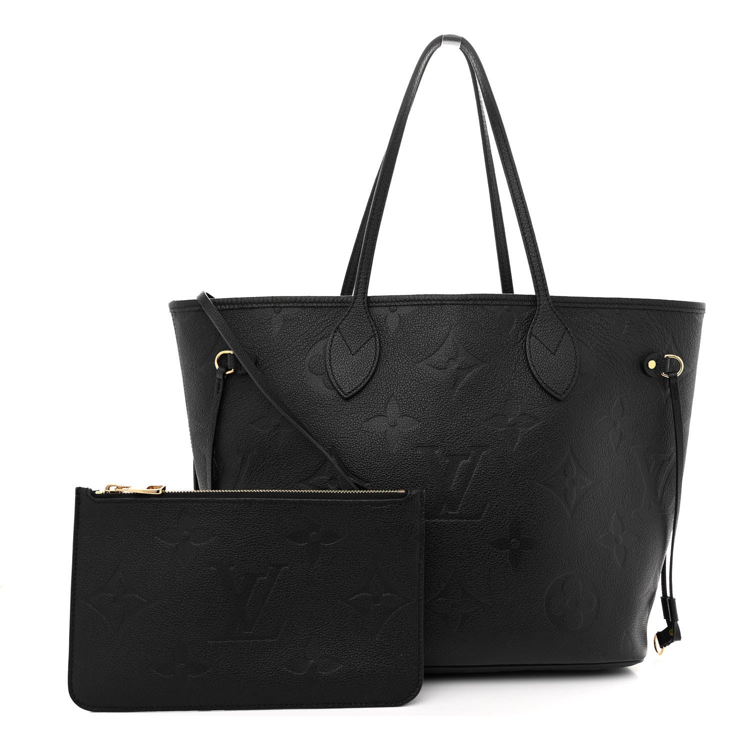 Louis Vuitton Empreinte Monogram Giant Neverfull MM Black 3 of 10