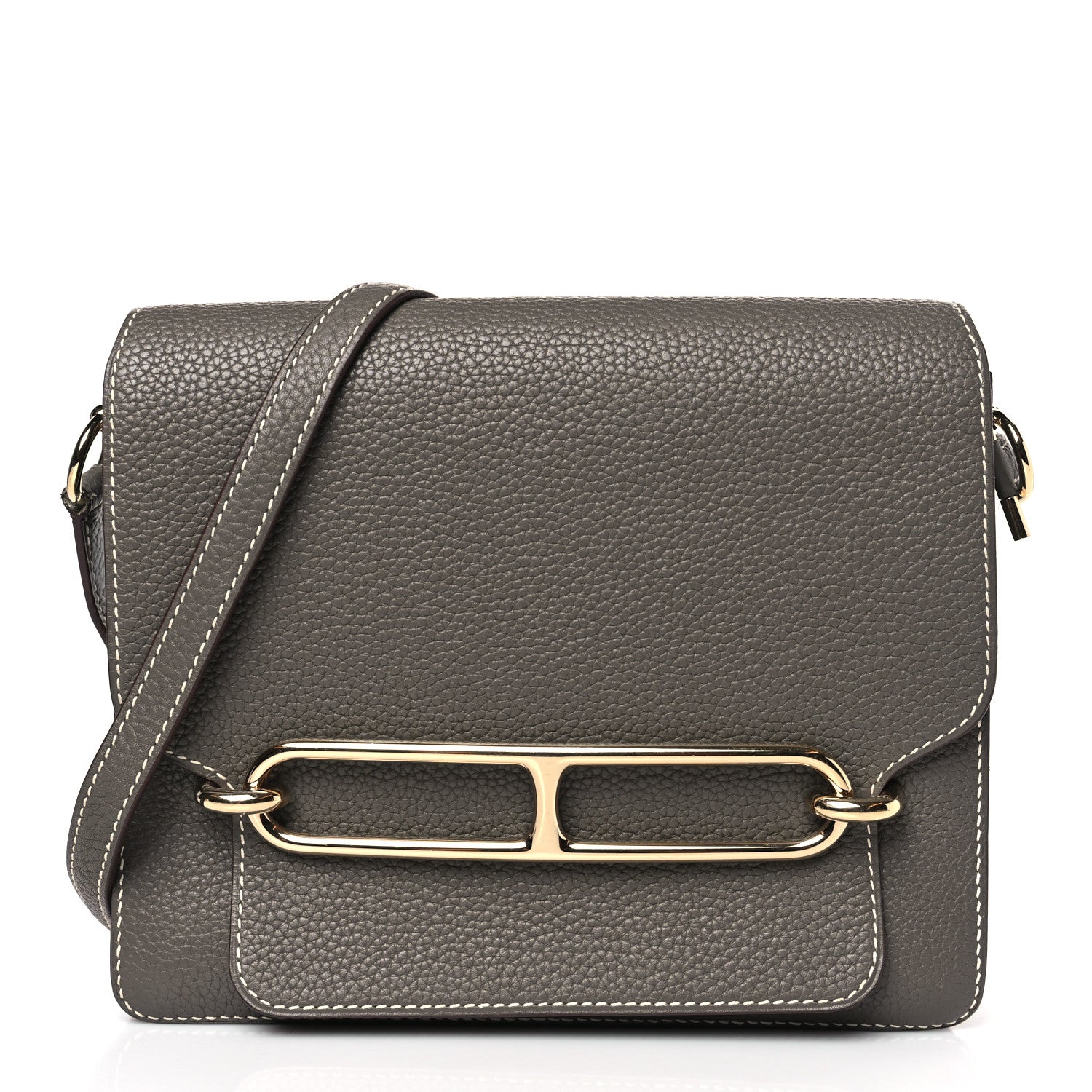 Hermes Taurillon Clemence Sac Roulis 23 Etain 1 of 9