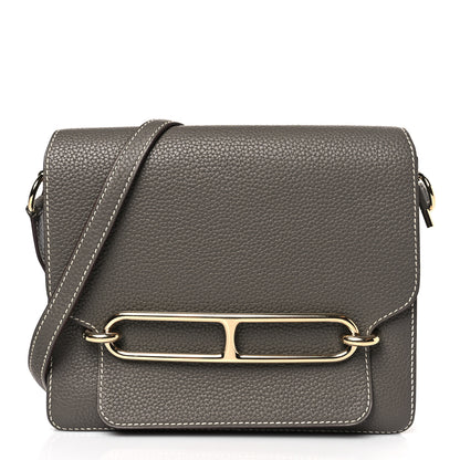 Hermes Taurillon Clemence Sac Roulis 23 Etain 1 of 9