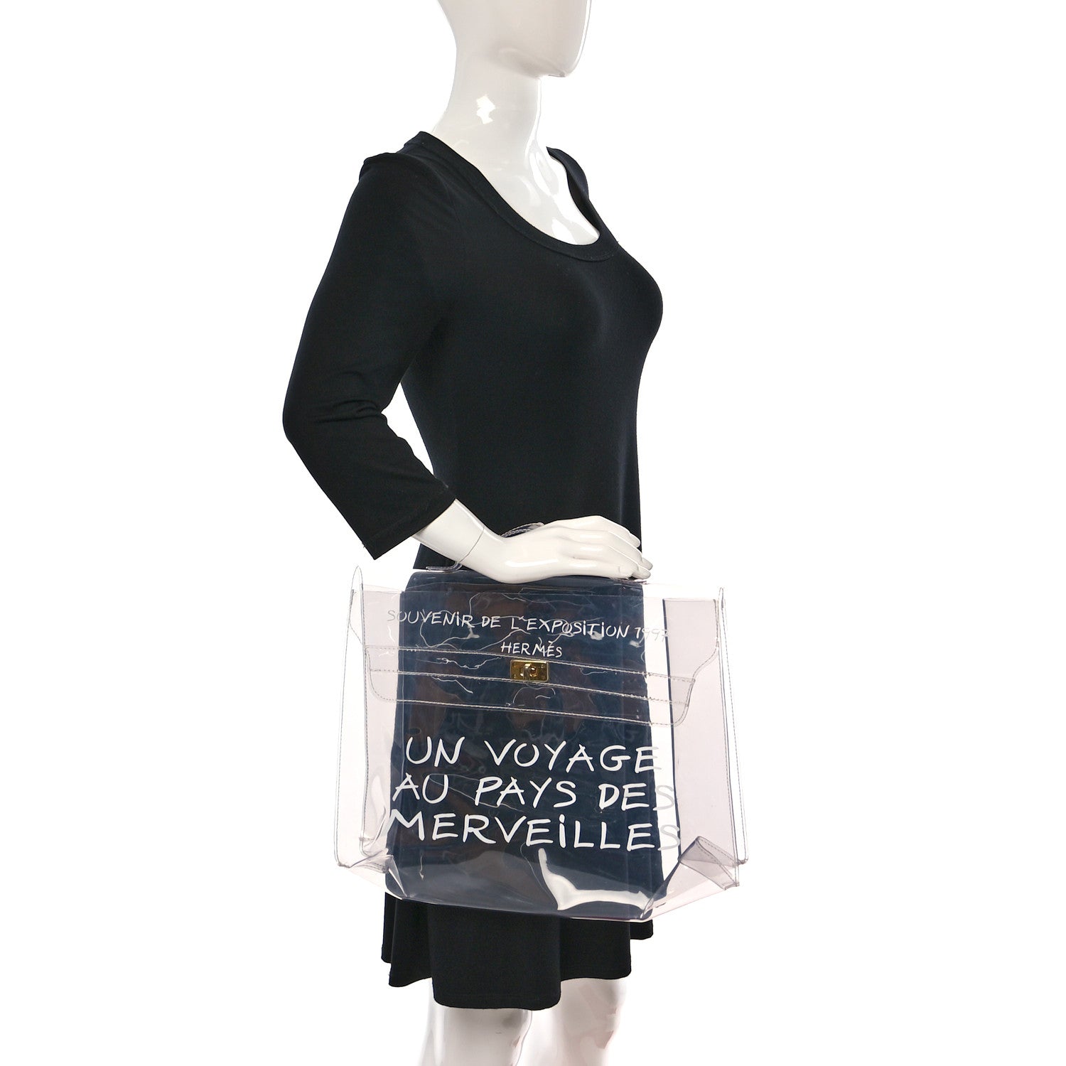 Hermes Vinyl Souvenir De L'Exposition Kelly Transparent 2 of 9