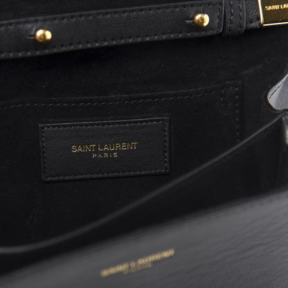 Saint Laurent Calfskin Small Classic Y Satchel Bag Black 6 of 11