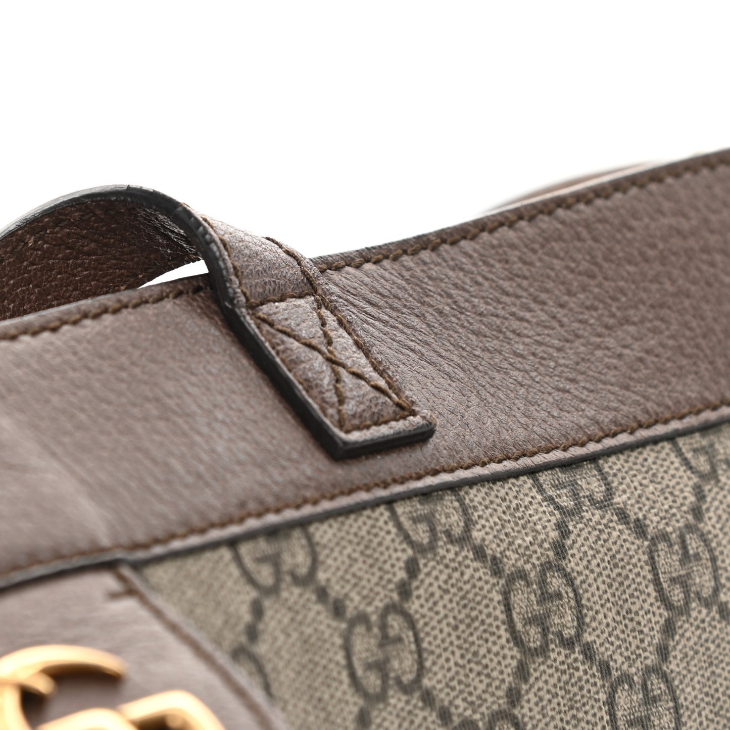 GG Supreme Monogram Web Ophidia Tote Brown