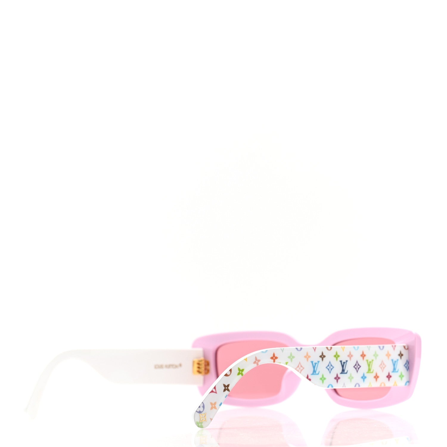 Louis Vuitton LV X TM Acetate Monogram Multicolor Sunglasses Z2711W Pink 4 of 7