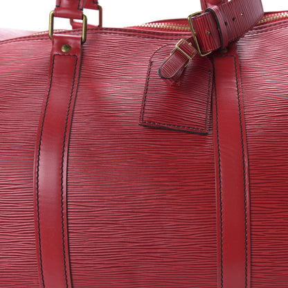 Louis Vuitton Epi Keepall 50 Castillan Red 9 of 9
