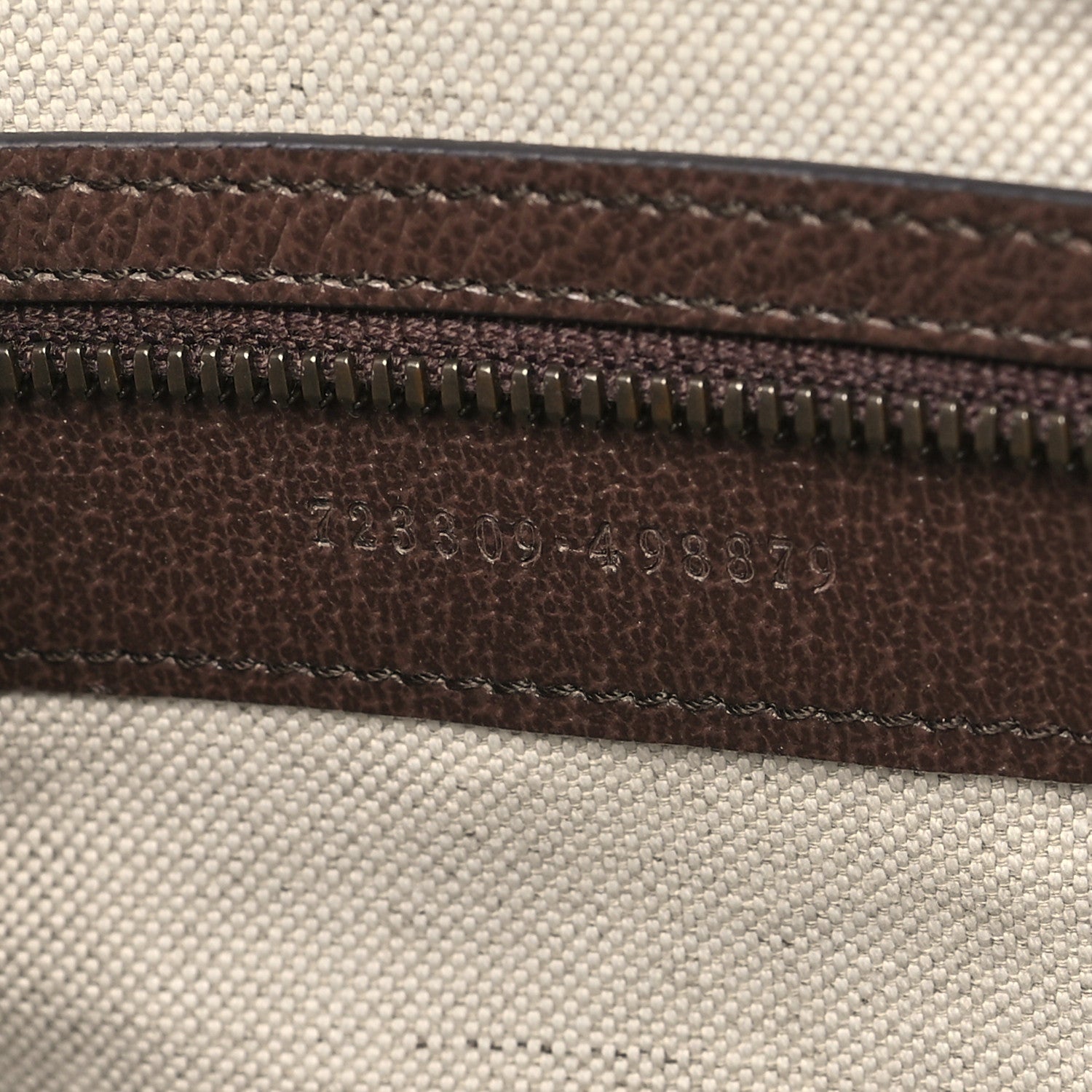 Gucci GG Supreme Monogram Textured Dollar Calfskin Web Medium Ophidia Top Handle Duffle Bag Beige Ebony New Acero 7 of 10