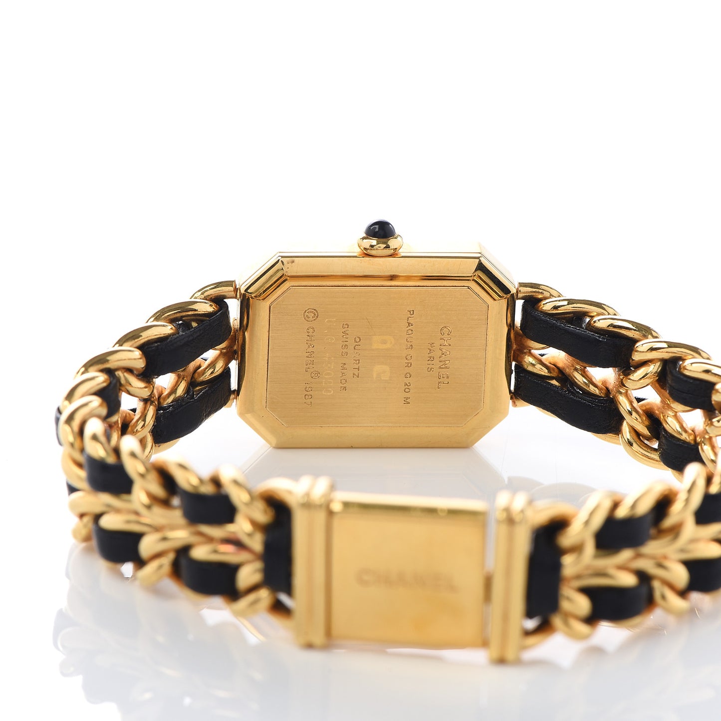 Stainless Steel Lambskin 20mm Chain Premiere Quartz Watch Gold L