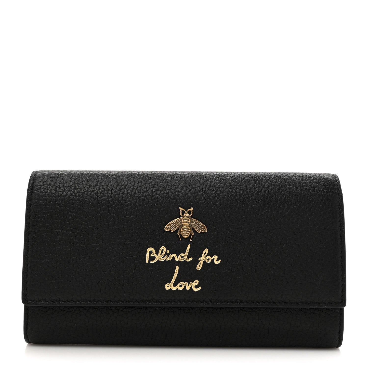 Gucci Calfskin Animalier Continental Wallet Black 1 of 11