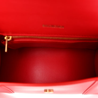 Balenciaga Shiny Box Calfskin Small Hourglass Top Handle Bag Bright Red 5 of 9