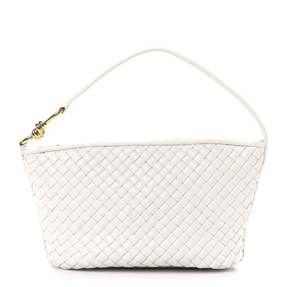 Bottega Veneta Nappa Intrecciato Knot Shoulder Bag White 1 of 9