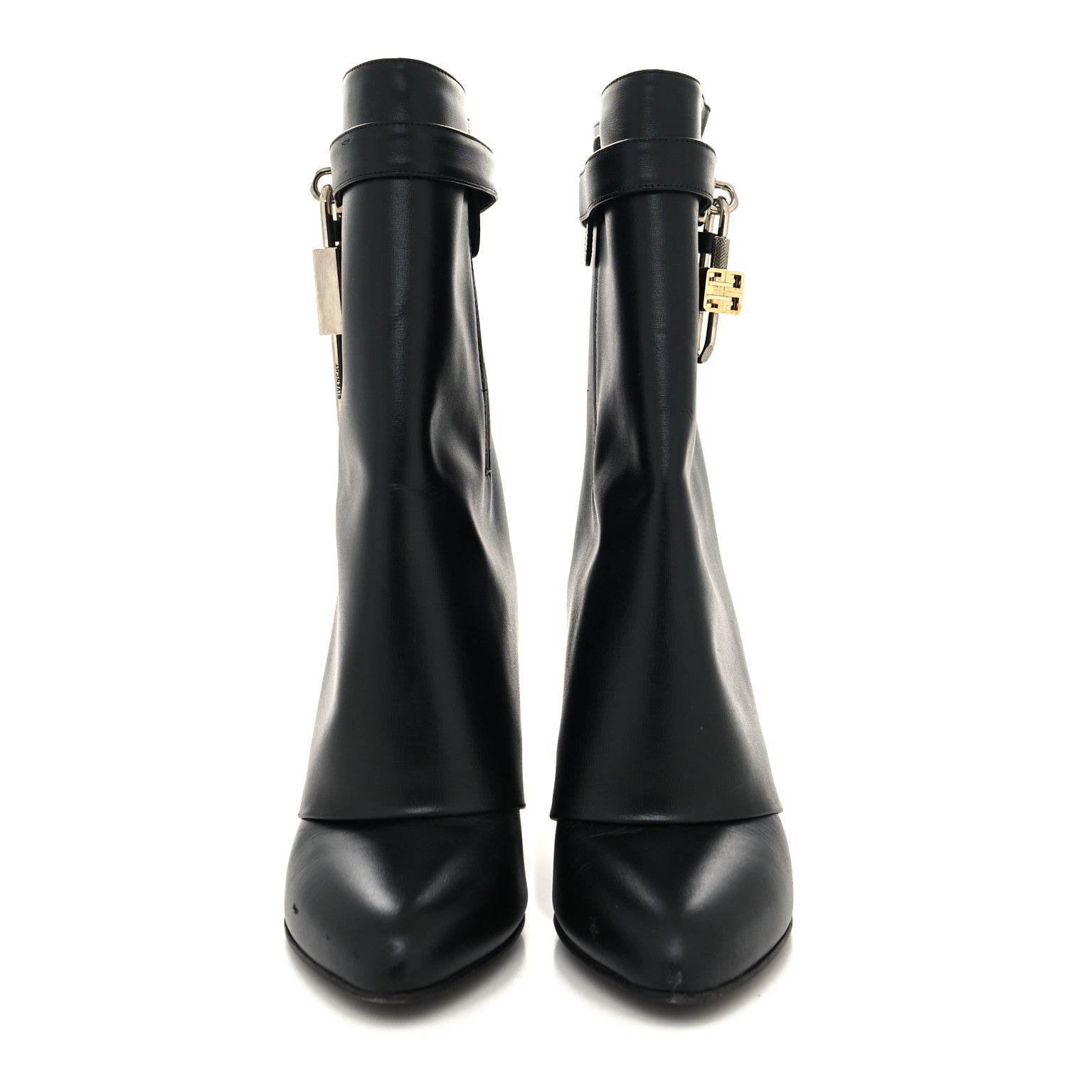 Givenchy Calfskin Shark Lock Ankle Boots 38.5 Black 2 of 8