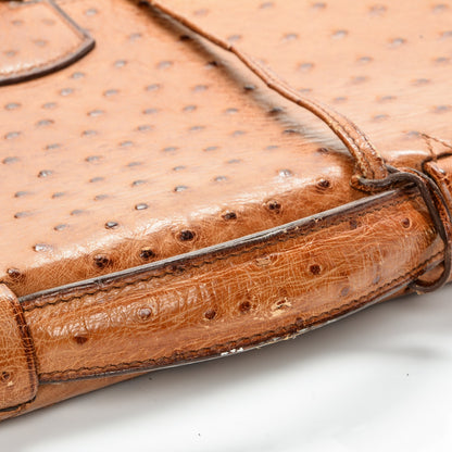 Hermes Ostrich Sac a Depeche Briefcase Gold 9 of 13