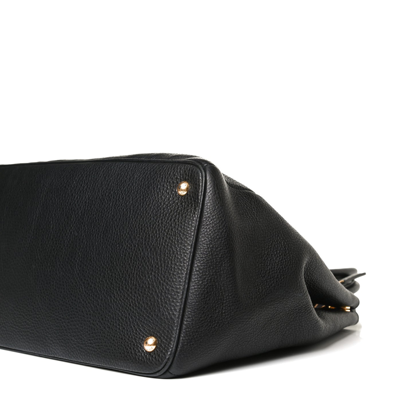 Vitello Daino Shopping Tote Black