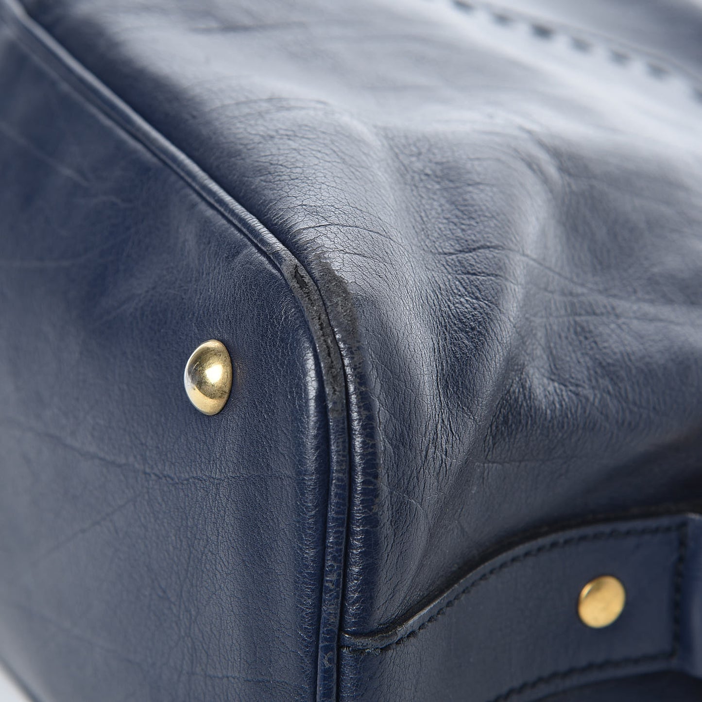Calfskin Large Muse Navy Blue