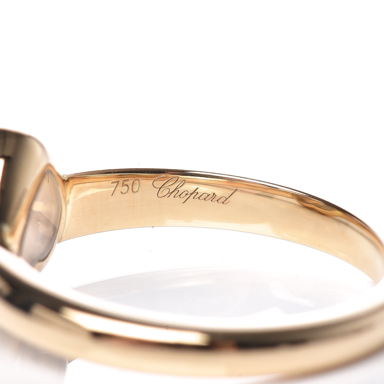 Chopard 18K Yellow Gold Diamond Happy Heart Ring 52 6 6 of 7