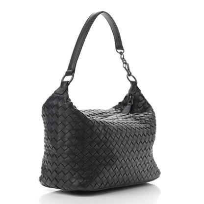 Bottega Veneta Nappa Intrecciato Small Shoulder Bag Black 3 of 10