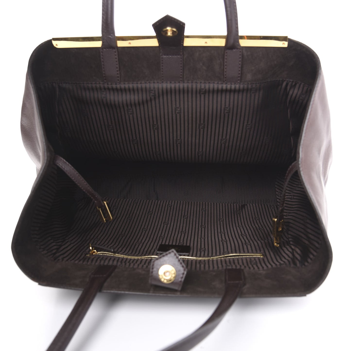 Vitello Elite Flamingo Large 2Jours Tote Moro Marrone Nocciola