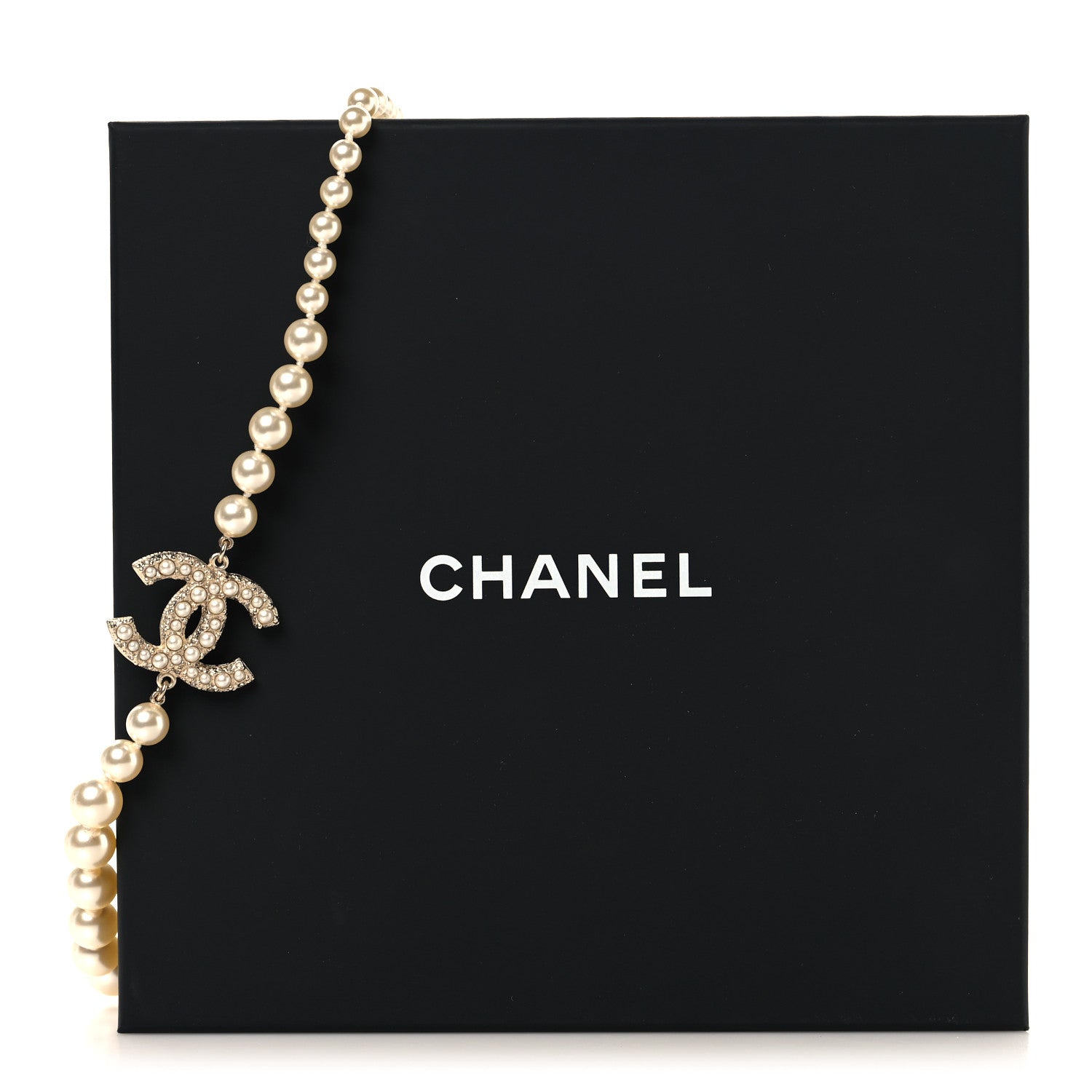 Chanel Pearl CC 100th Anniversary Necklace Light Gold 5 of 5