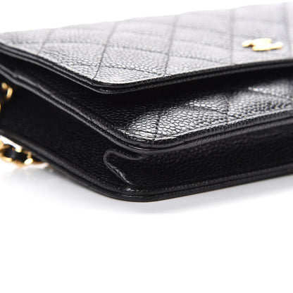 Chanel Caviar Quilted Wallet On Chain WOC Black 10 of 11