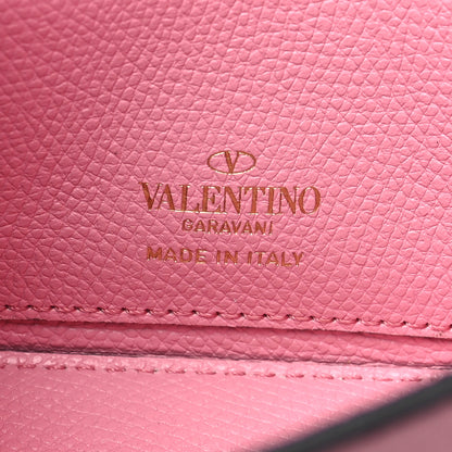 Valentino Garavani Grainy Calfskin Vlogo Pouch With Chain Candy Rose 6 of 10