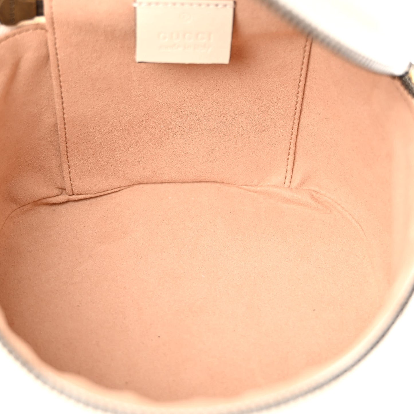 Calfskin Matelasse Mini GG Marmont Round Backpack White