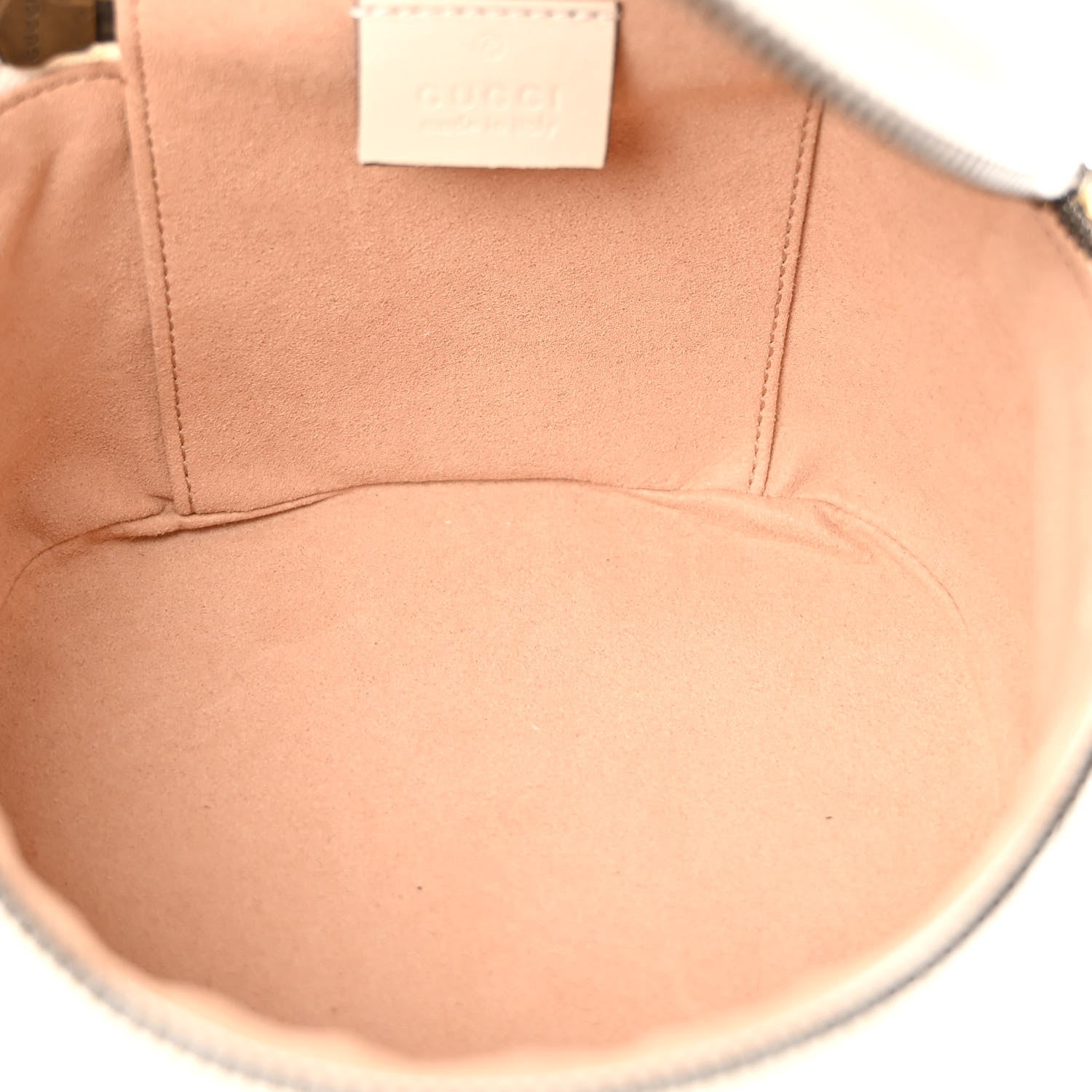 Gucci Calfskin Matelasse Mini GG Marmont Round Backpack White 5 of 9