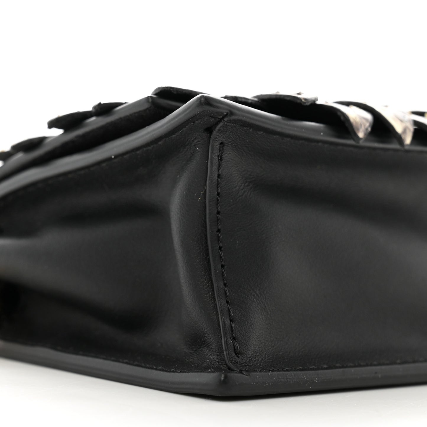 Vitello Snakeskin F is Fendi Flower Micro Kan I Shoulder Bag Black Multicolor