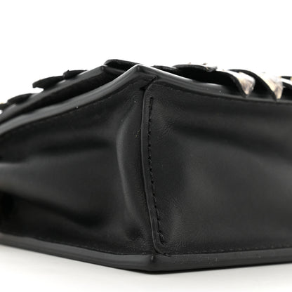 Fendi Vitello Snakeskin F is Fendi Flower Micro Kan I Shoulder Bag Black Multicolor 9 of 11