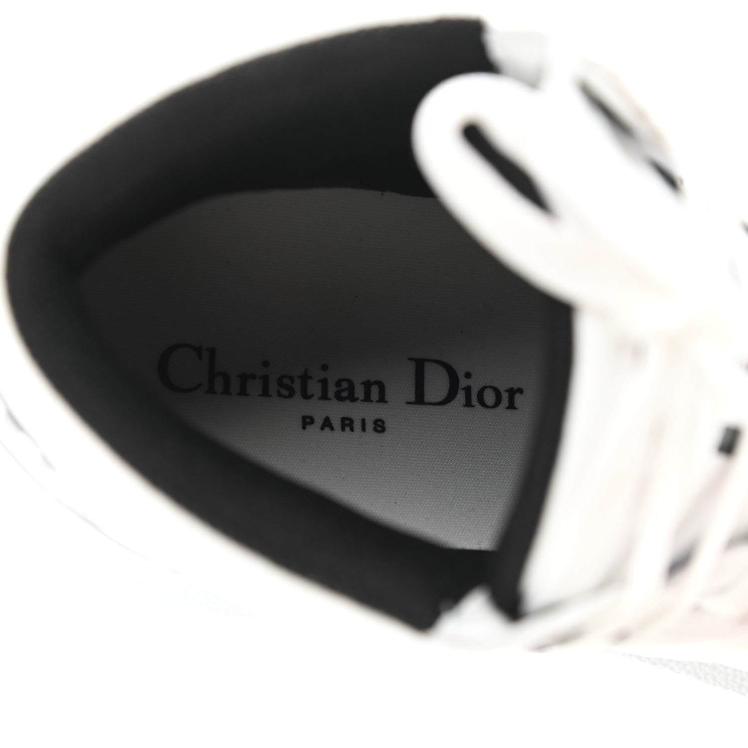 Christian Dior Nylon Fabric Womens D-Player High Top Sneakers 39.5 White Black 7 of 9