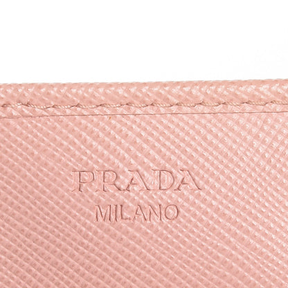 Prada Saffiano Metal Flap Card Holder Orchidea 5 of 9