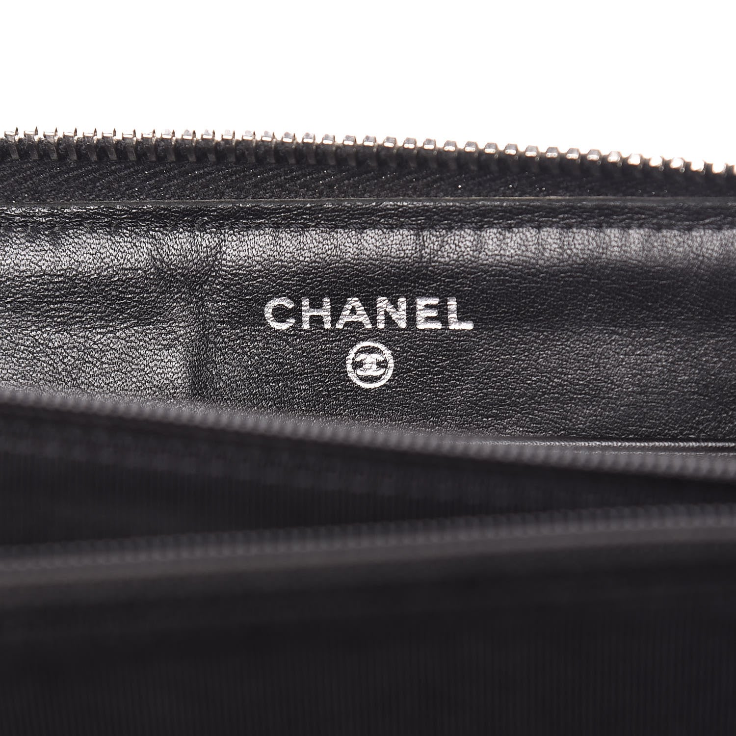 Chanel Patent Quilted Zip Around Wallet Black 6 of 10