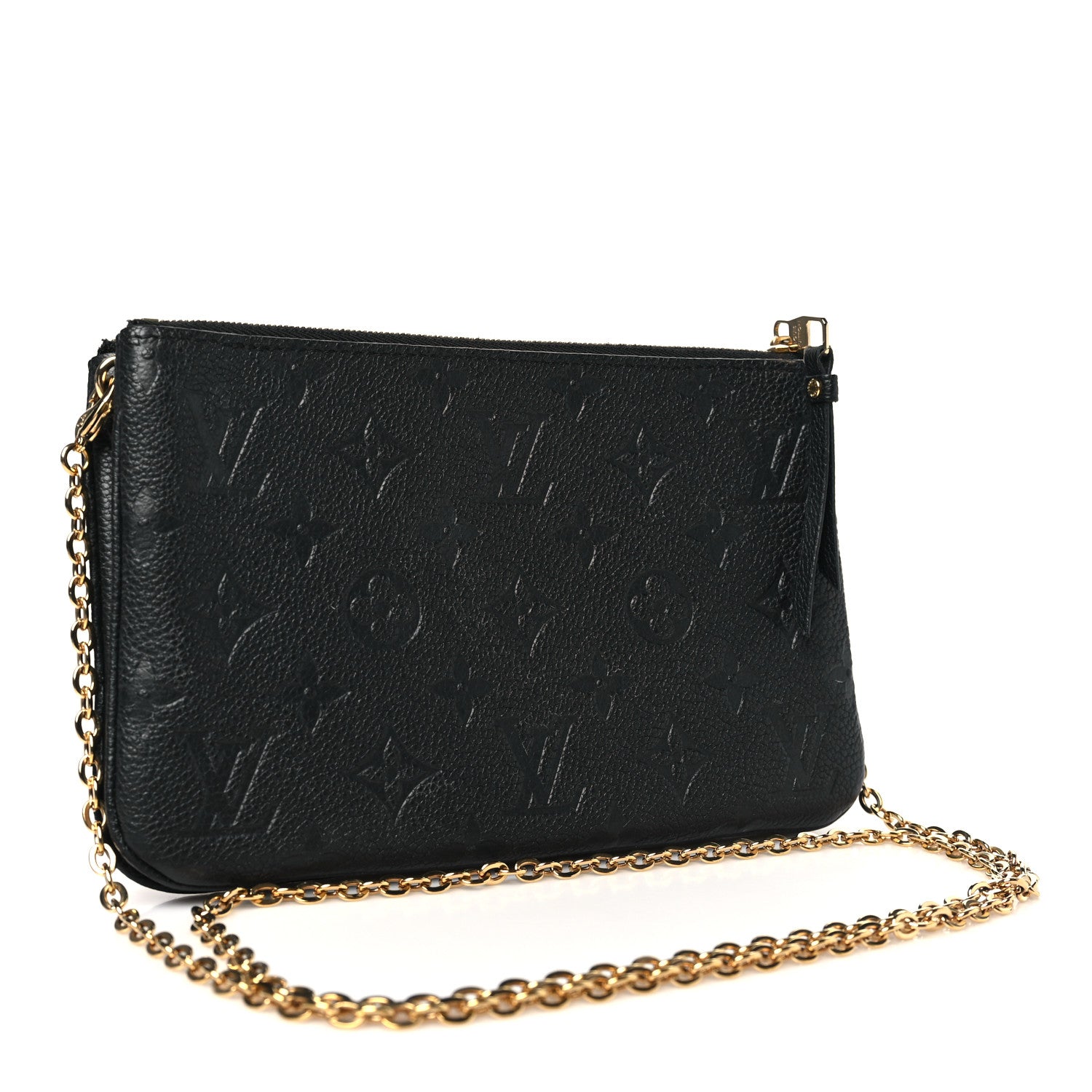 Louis Vuitton Empreinte Double Zip Pochette Black 3 of 10