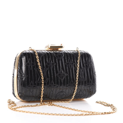 Louis Vuitton Vernis Monogram Motard Minaudiere Clutch Black 3 of 12