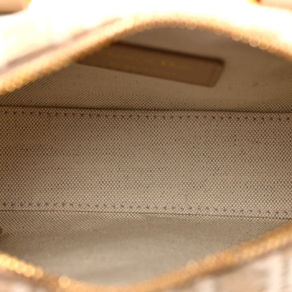 Christian Dior Oblique Chambray Groove 17 Bag Natural 5 of 13