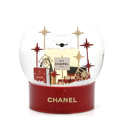 Chanel Glass N°5 Perfume Bottle Snow Globe Red 1 of 6
