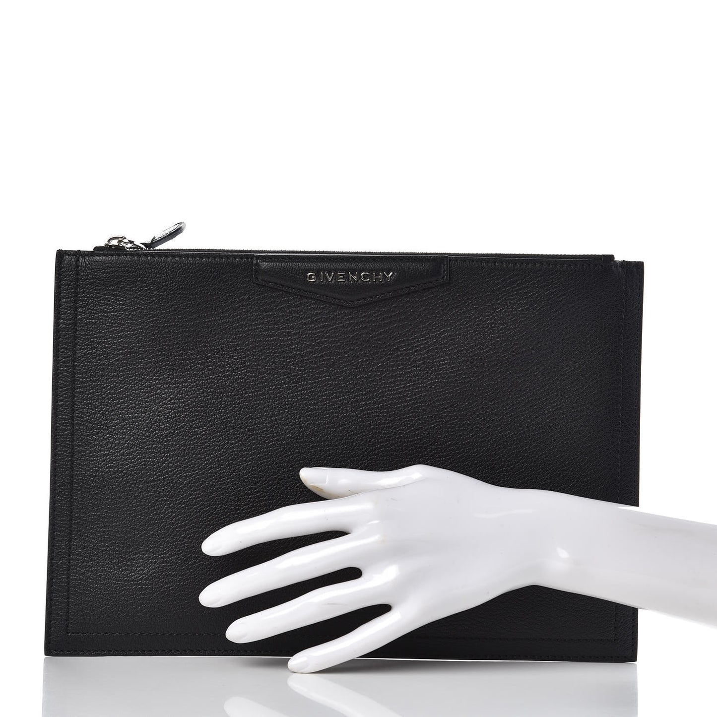 Sugar Goatskin Large Antigona Pouch Black