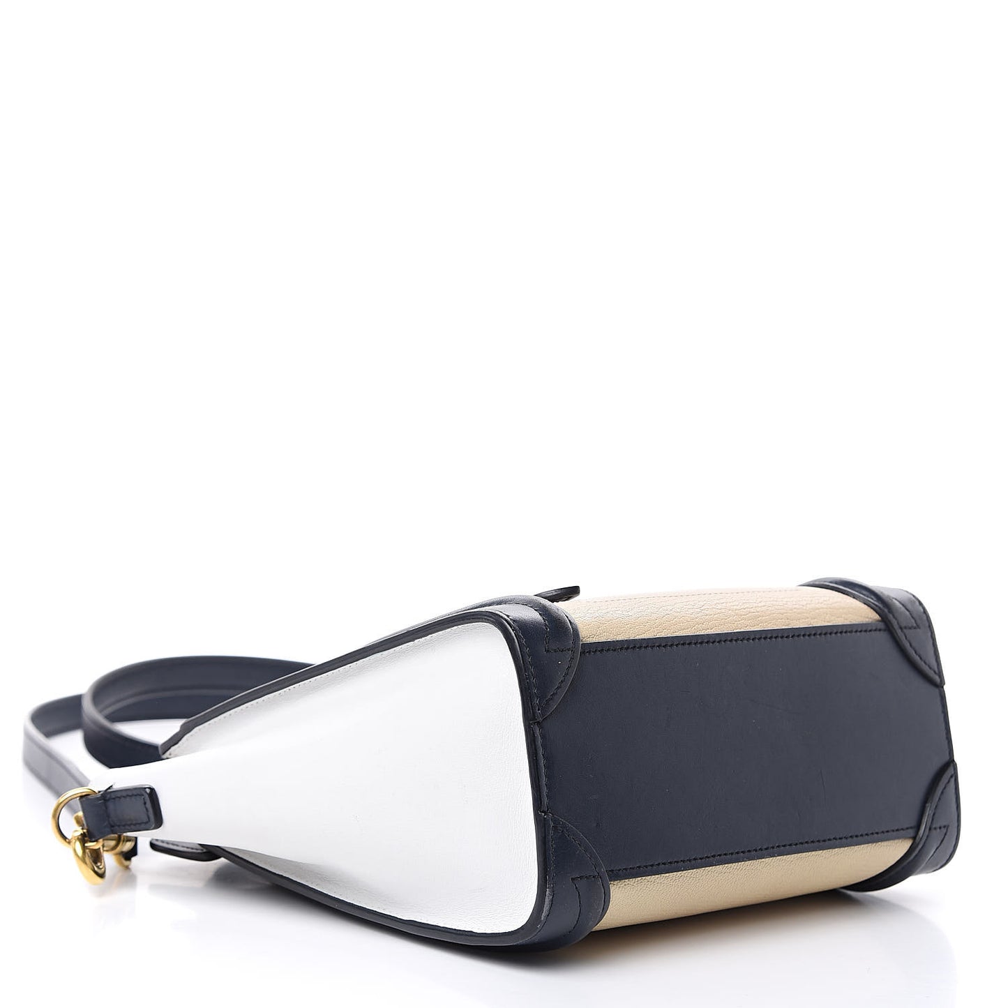 Drummed Calfskin Nano Tri-Color Luggage Firefly