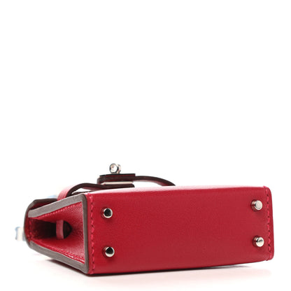 Hermes Tadelakt Mini Kelly Twilly Bag Charm Rouge Vif 3 of 6
