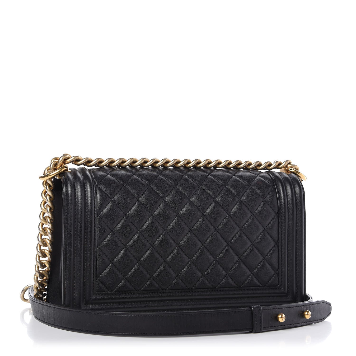 Chanel Lambskin Quilted Medium Boy Flap Black 3 of 10