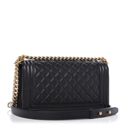 Chanel Lambskin Quilted Medium Boy Flap Black 3 of 10