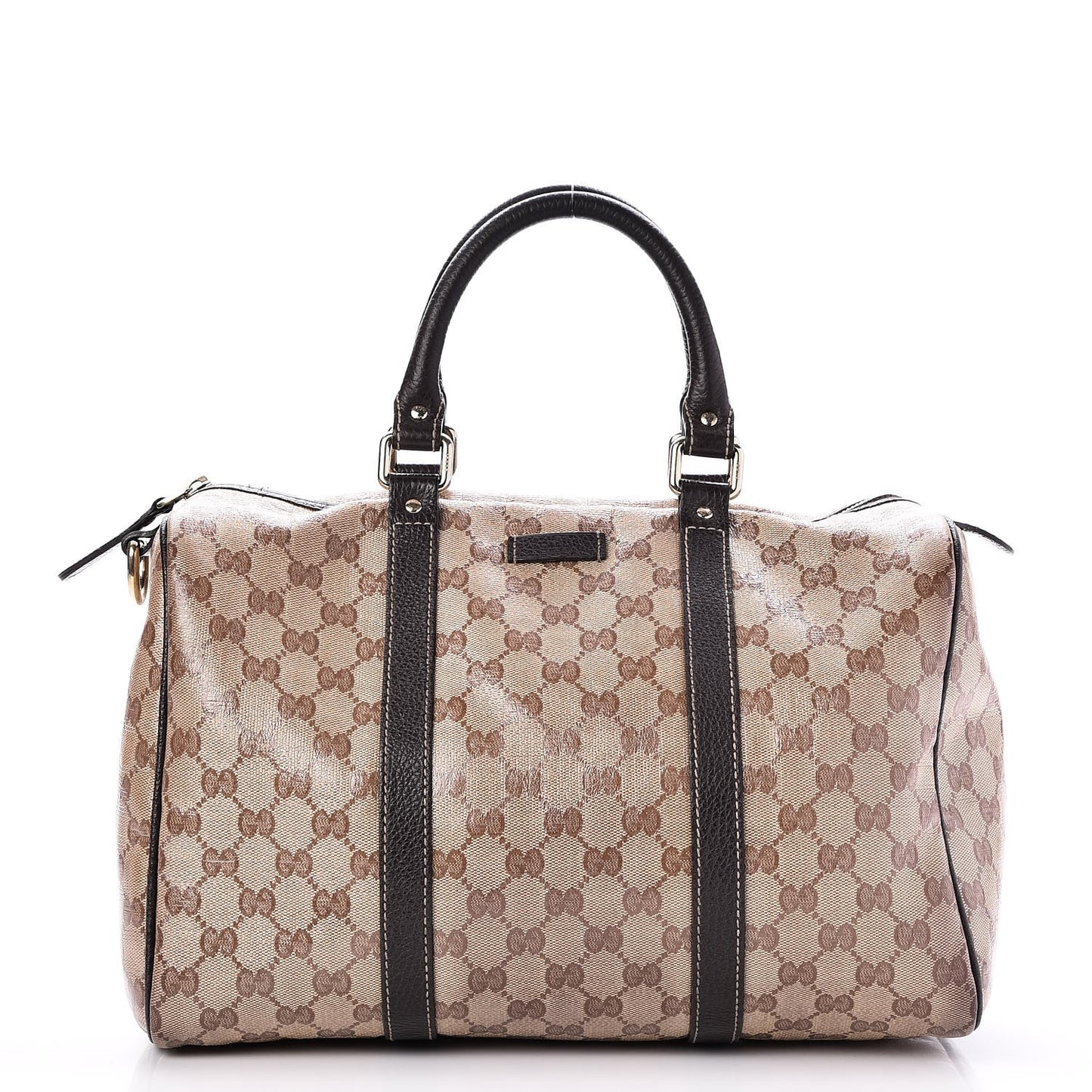 Crystal Monogram Medium Joy Boston Dark Brown