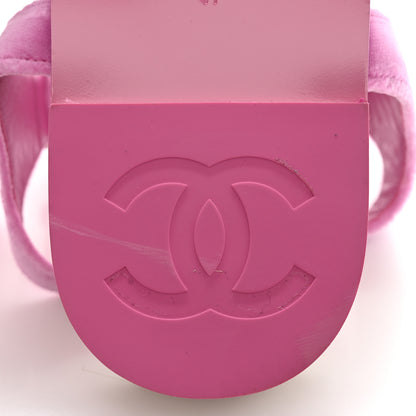 Chanel Velvet CC Flat Sandals 41 Pink 6 of 10